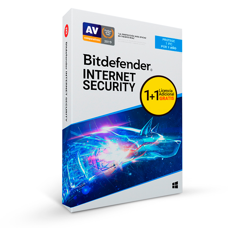 Antivirus Bitdefender Internet Security 1PC+1 Adicional 12 Meses