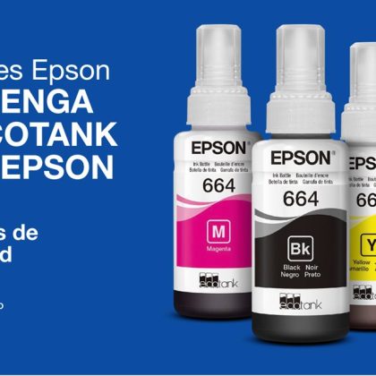 Tinta Epson L200 Cian Original T664220 - 70 ml, 6500 Páginas