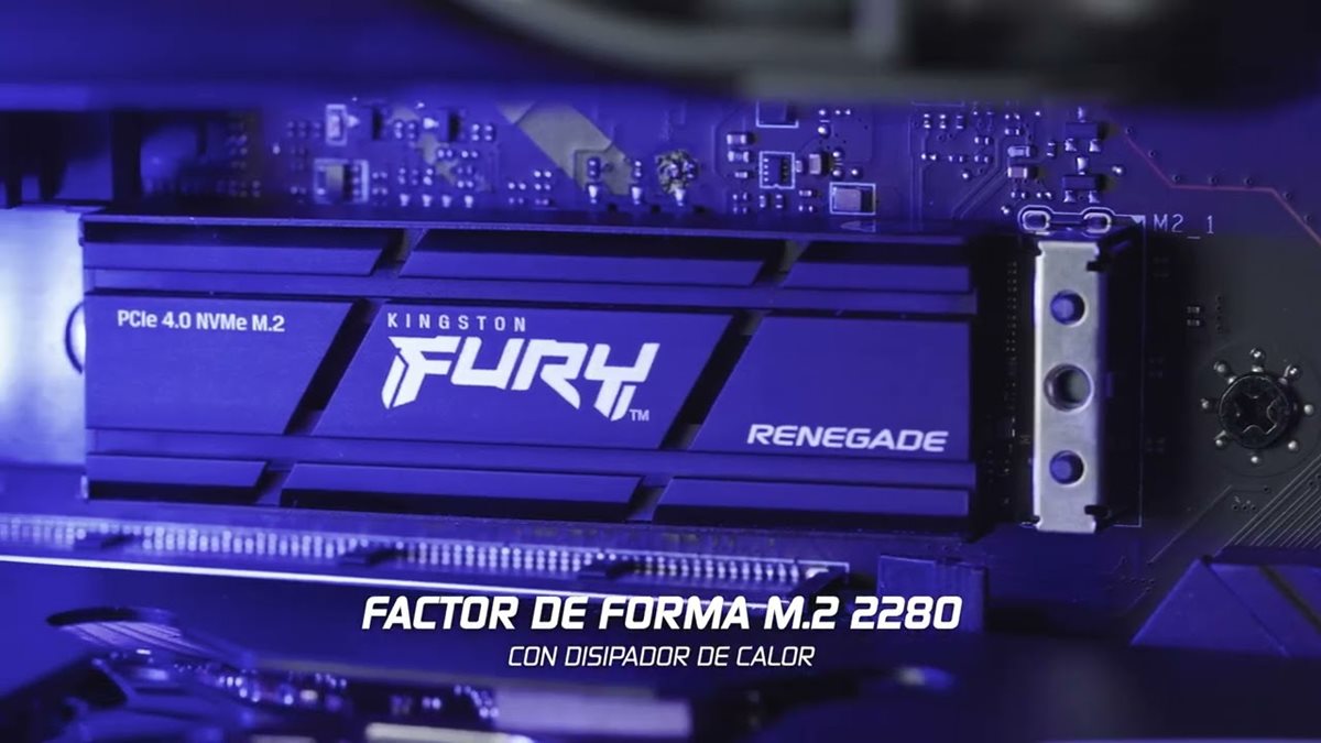 Kingston FURY Renegade 1TB SSD M.2 NVMe PCIe 4.0 - 7300MB/s Lectura